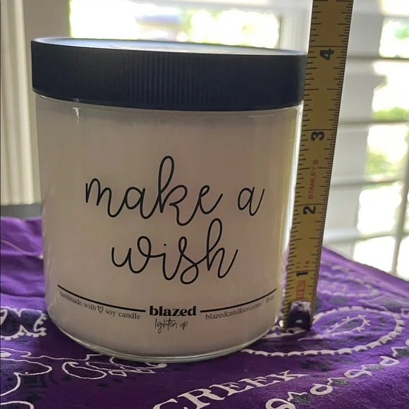 Make a Wish Soy Candle with 2 Wicks 16 Oz- Blazed Candle Co - Picture 6 of 7